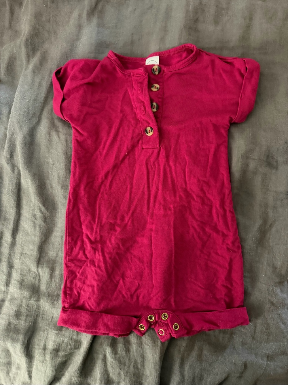Lou Lou & Company Magenta Short Sleeve Romper